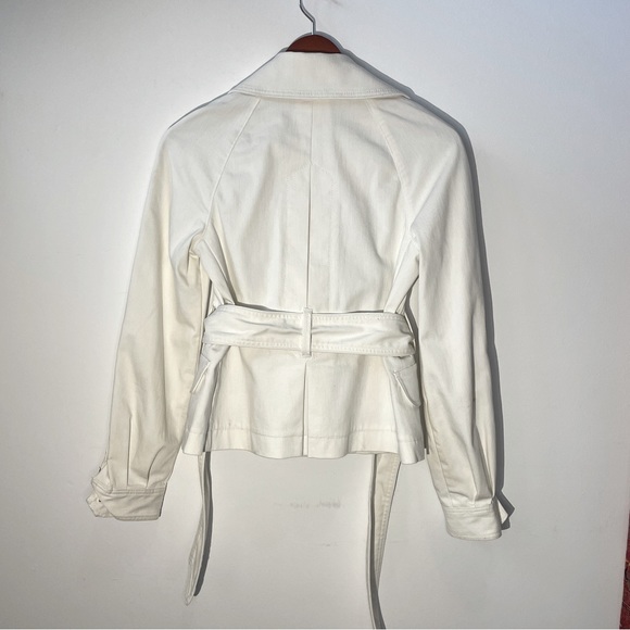 Theory Double Breasted Belted White Jacket - size small - Picture 4 of 12